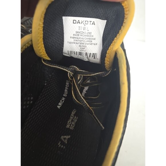 Dakota Men's Low-Cut Aluminum Toe Composite Plate Safety Shoes 2302 Black 11W/L - Picture 4 of 10